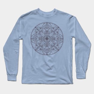 The Rose Window Mandala Pattern Long Sleeve T-Shirt